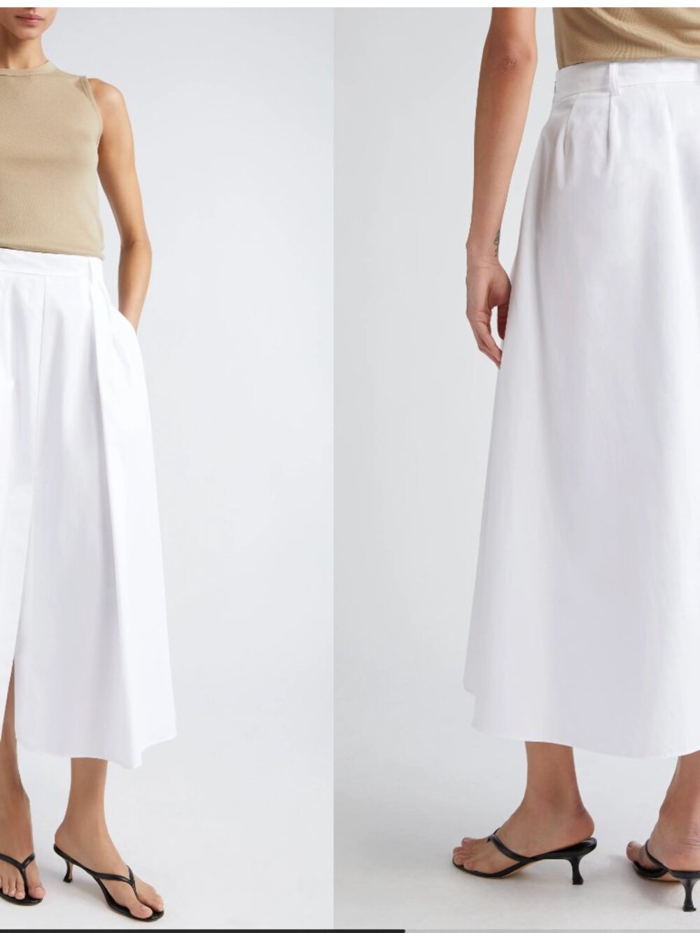 White Midi ROHE Skirt - Picture 3 of 8